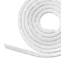 Qoltec Organizer do kabli 10mm | 10m | Biały/ transparentny Qoltec Organizer do kabli 10mm | 10m | Biały/ transparentny