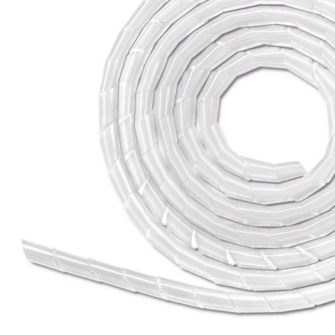 Qoltec Organizer do kabli 10mm | 10m | Biały/ transparentny Qoltec Organizer do kabli 10mm | 10m | Biały/ transparentny