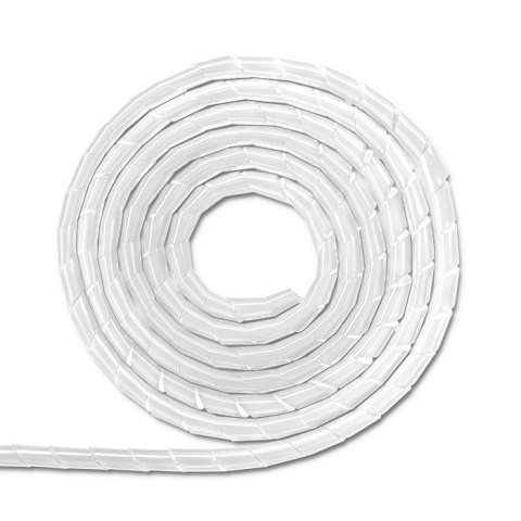 Qoltec Organizer do kabli 10mm | 10m | Biały/ transparentny Qoltec Organizer do kabli 10mm | 10m | Biały/ transparentny