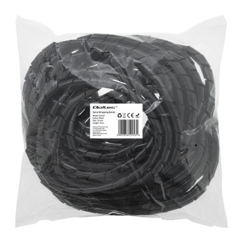Qoltec Organizer do kabli 12mm | 10m | Czarny Qoltec Organizer do kabli 12mm | 10m | Czarny