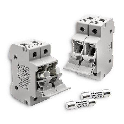 Qoltec Podstawa bezpiecznikowa + bezpiecznik DC |2P |1000V |30A |10x38 |solar Qoltec Podstawa bezpiecznikowa + bezpiecznik DC |2P |1000V |30A |10x38 |solar