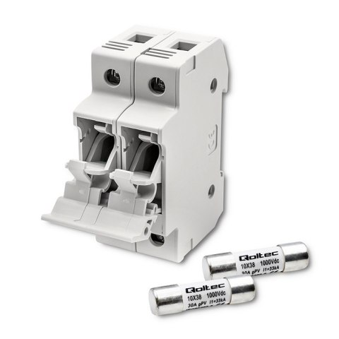 Qoltec Podstawa bezpiecznikowa + bezpiecznik DC |2P |1000V |30A |10x38 |solar Qoltec Podstawa bezpiecznikowa + bezpiecznik DC |2P |1000V |30A |10x38 |solar