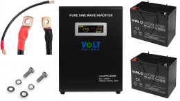 SINUS PRO 2000W 24/230V 2xAku 55Ah Kabel łaczący