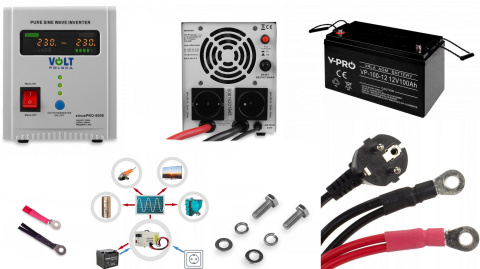 Sinus Pro 800E + Akumulator 100Ah Zestaw awaryjny Sinus Pro 800E + Akumulator 100Ah Zestaw awaryjny