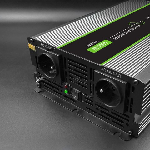 Qoltec Przetwornica napięcia Monolith | 2000W | 4000W | 12V na 230V | Czysty Sinus