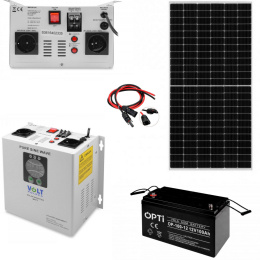 Zestaw solarny Sinus Pro 800S + Panel 410W+ Aku 100Ah