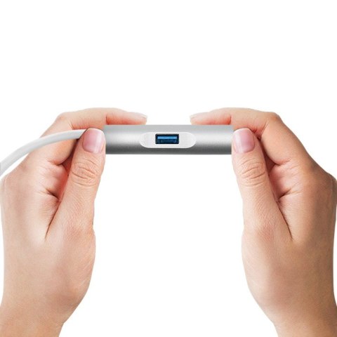 Adapter USB 3.1 typ C męski | VGA żeński + USB 3.0 A żeński + RJ45 żeński (1Gb/s) + PD Adapter USB 3.1 typ C męski | VGA żeński + USB 3.0 A żeński + RJ45 żeński (1Gb/s) + PD