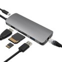 AdapterUSB 3.1 C męski / HDMI żeńskie | USB 3.0 żeńskie | RJ-45 żeńskie | SD | MICRO SD | PD AdapterUSB 3.1 C męski / HDMI żeńskie | USB 3.0 żeńskie | RJ-45 żeńskie | SD | MICRO SD | PD
