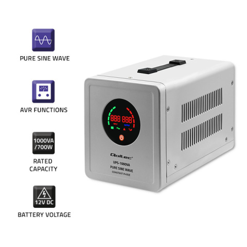 Zasilacz UPS Pure Sine 1000VA + Akumulator 100Ah Zasilacz UPS Pure Sine 1000VA + Akumulator 100Ah