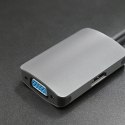 Qoltec Adapter USB 3.1 C męski / HDMI żeński | VGA żeńskie Qoltec Adapter USB 3.1 C męski / HDMI żeński | VGA żeńskie