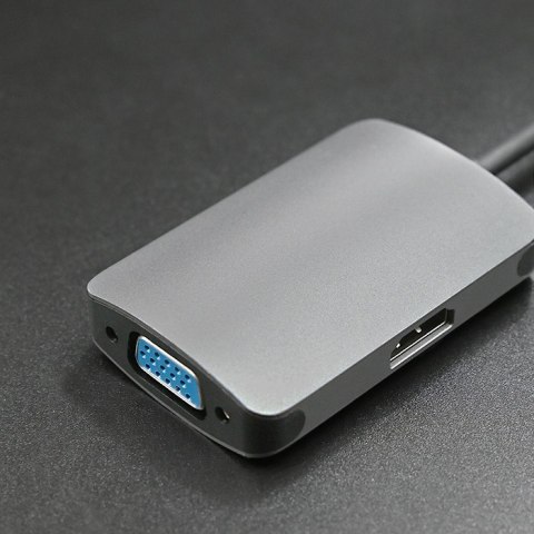 Qoltec Adapter USB 3.1 C męski / HDMI żeński | VGA żeńskie Qoltec Adapter USB 3.1 C męski / HDMI żeński | VGA żeńskie