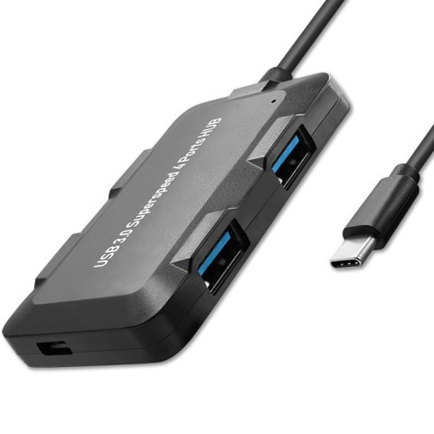 Qoltec Hub USB 3.1 typ C męski | 4x USB 3.0 A żeński | 0.2m Qoltec Hub USB 3.1 typ C męski | 4x USB 3.0 A żeński | 0.2m