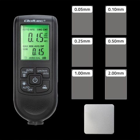 Qoltec Miernik grubości powłok z wyświetlaczem LCD