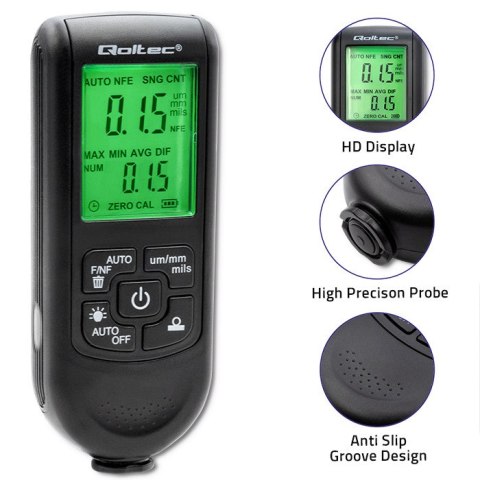 Qoltec Miernik grubości powłok z wyświetlaczem LCD