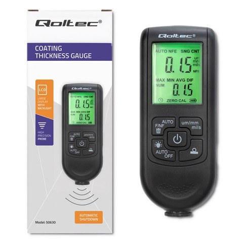 Qoltec Miernik grubości powłok z wyświetlaczem LCD