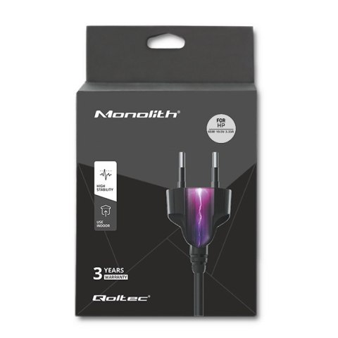 Qoltec Zasilacz do HP 65W | 19.5V | 3.33A | 4.5*3.0+pin | +kabel zasilający Qoltec Zasilacz do HP 65W | 19.5V | 3.33A | 4.5*3.0+pin | +kabel zasilający