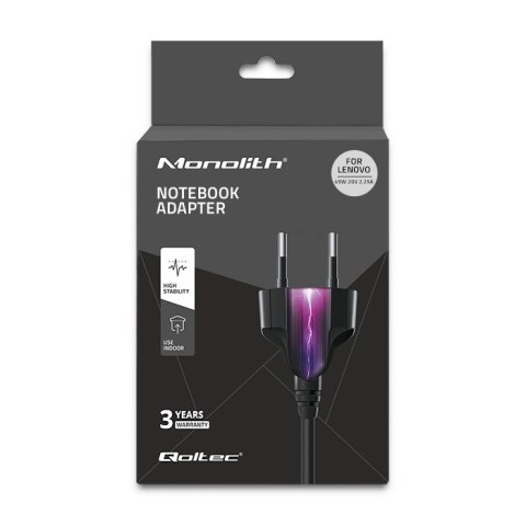 Qoltec Zasilacz do Lenovo 45W | 20V | 2.25A | Slim tip+pin | +kabel zasilający Qoltec Zasilacz do Lenovo 45W | 20V | 2.25A | Slim tip+pin | +kabel zasilający