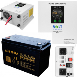 Zasilacz Awaryjny 800VA/500W+ AGM 100Ah Stała faza