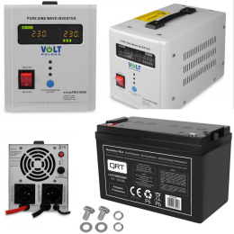 Zasilacz awaryjny sinus pro 500E + Akumulator 100Ah