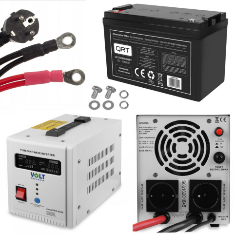 Zasilacz awaryjny sinus pro 800E + Akumulator 100Ah Zestaw Zasilacz awaryjny sinus pro 800E + Akumulator 100Ah Zestaw