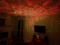 PROJEKTOR LED RGB BLUETOOTH Z WBUDOWANYM GŁOŚNIKIEM I SENSOREM DŹWIĘKU STEROWANY PILOTEM