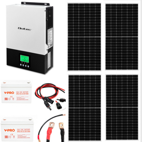 Zestaw solarny Off-Grid 2,4KW/3KVA + Panele 4x545W+2x110Ah GEL Zestaw solarny Off-Grid 2,4KW/3KVA + Panele 4x545W+2x110Ah GEL