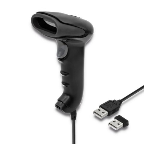 Qoltec Bezprzewodowy czytnik kodów 1D | 2D | Czarny Qoltec Bezprzewodowy czytnik kodów 1D | 2D | Czarny