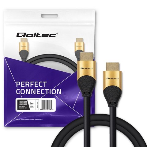 Qoltec Kabel HDMI v2.1 Ultra high speed 8K | 60Hz | 3m