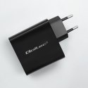 Qoltec Ładowarka Super Quick PD | 65W | 5-20V | 3-3.25A | 1xUSB typ C | Czarna