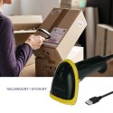 Qoltec Laserowy czytnik kodów 1D| 2D | USB | Czarny Qoltec Laserowy czytnik kodów 1D| 2D | USB | Czarny