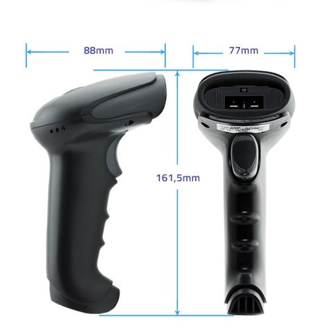 Qoltec Laserowy czytnik kodów kreskowych 1D | CCD | USB | Czarny Qoltec Laserowy czytnik kodów kreskowych 1D | CCD | USB | Czarny