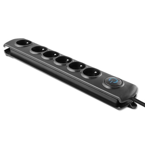 Qoltec Listwa antyprzepięciowa | 6 gniazd | 3m Qoltec Listwa antyprzepięciowa | 6 gniazd | 3m
