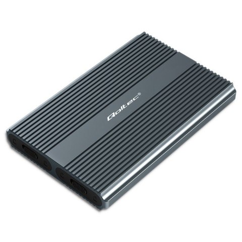 Qoltec Obudowa | kieszeń na dysk M.2 SSD SATA | NVME | DUAL |USB-C