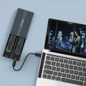 Qoltec Obudowa | kieszeń na dysk M.2 SSD SATA | NVME | DUAL |USB-C