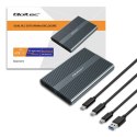 Qoltec Obudowa | kieszeń na dysk M.2 SSD SATA | NVME | DUAL |USB-C