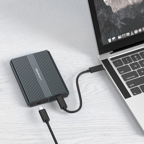 Qoltec Obudowa | kieszeń na dysk M.2 SSD SATA | NVME | DUAL |USB-C