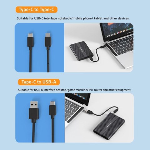Qoltec Obudowa | kieszeń na dysk M.2 SSD SATA | NVME | DUAL |USB-C