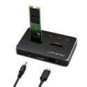 Qoltec Stacja dokująca dysków 2x M.2 NVME SATA SSD | USB-C