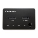 Qoltec Stacja dokująca dysków 2x M.2 NVME SATA SSD | USB-C