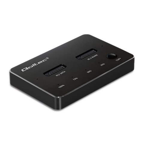 Qoltec Stacja dokująca dysków 2x M.2 NVME SATA SSD | USB-C