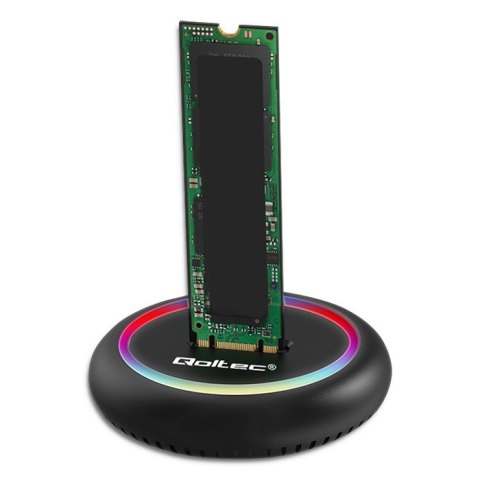 Qoltec Stacja dokująca dysków SSD M.2 SATA | NVME | USB-C