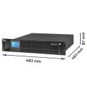 Qoltec Zasilacz awaryjny UPS RACK | 1KVA | 800 W | LCD Qoltec Zasilacz awaryjny UPS RACK | 1KVA | 800 W | LCD