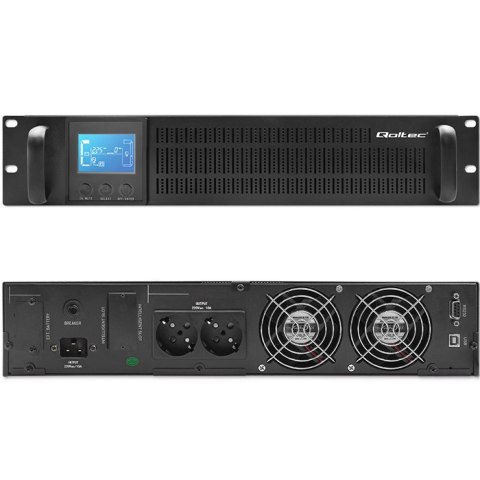 Qoltec Zasilacz awaryjny UPS RACK | 2KVA | 1600 W | LCD Qoltec Zasilacz awaryjny UPS RACK | 2KVA | 1600 W | LCD