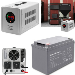 Zasilacz awaryjny Pure Sine Wave UPS 500VA 350W Stała faza + Akumulator 100Ah