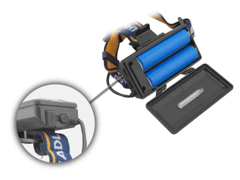 LTC Latarka czołowa 1xLED T6 2xLED XPE 2xCOB, ładowanie USB / 2x18650.