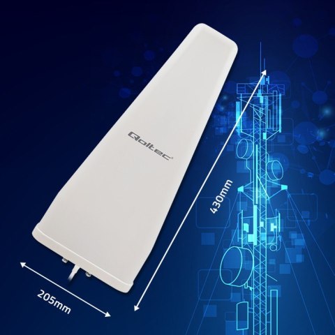 Qoltec Antena 4G LTE DUAL | 14dBi | dookólna | zewnętrzna