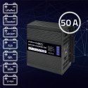 Qoltec Inteligentna profesjonalna ładowarka Monolith do akum. LiFePO4 AGM GEL SLA | 50A | 12V