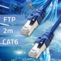 Qoltec Kabel Patchcord FTP | CAT6 | 2 x RJ-45 | 2m | High speed | Gold