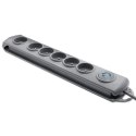 Qoltec Listwa antyprzepięciowa | 6 gniazd | 3m Qoltec Listwa antyprzepięciowa | 6 gniazd | 3m