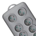 Qoltec Listwa antyprzepięciowa | 8 gniazd | 2.5m Qoltec Listwa antyprzepięciowa | 8 gniazd | 2.5m